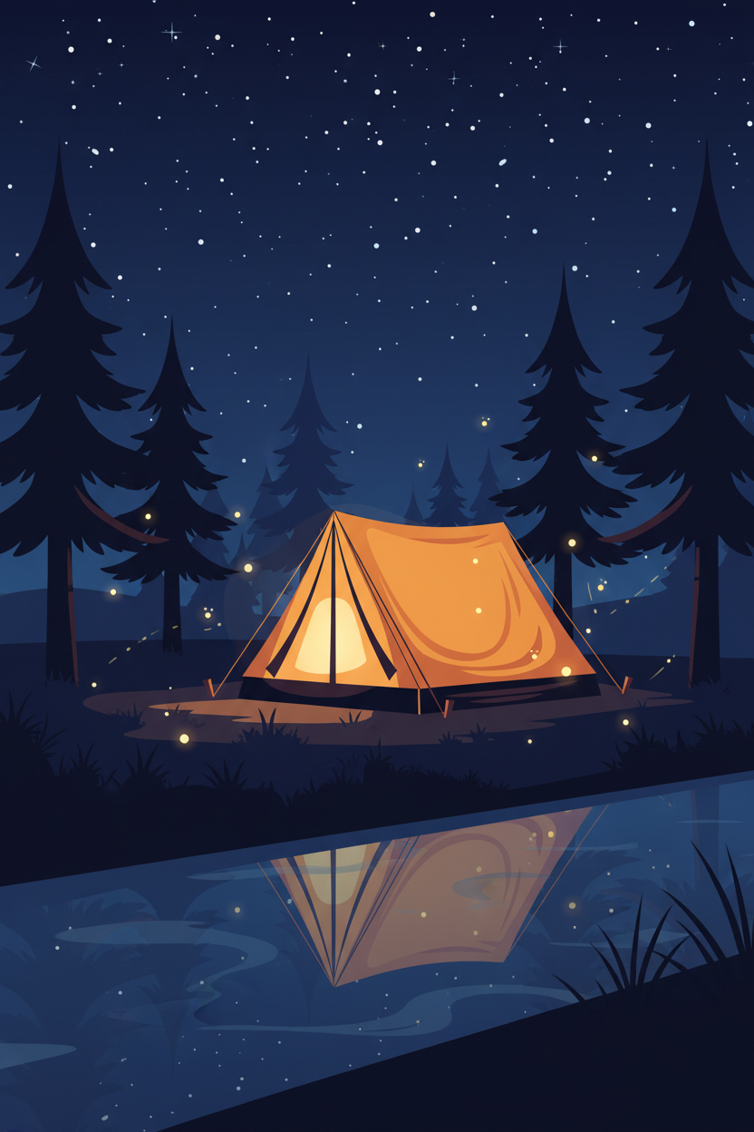 Animated Canal Tent Scene